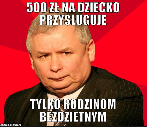 memy, 500 zł na dziecko