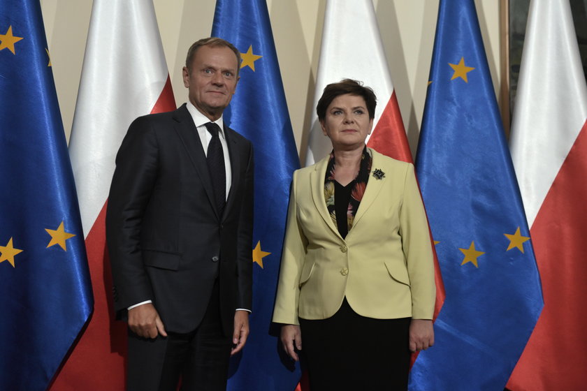 Donald Tusk i Beata Szydło