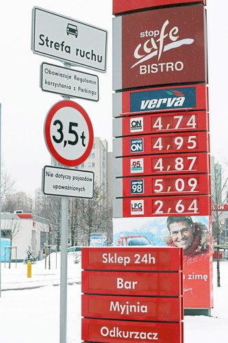 Ceny benzyny, oleju napędowego i gazu LPG w 2010 roku