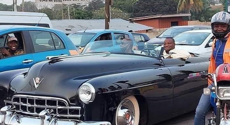 Netizens drool over Hassan Ayariga’s vintage car as he cruises around town