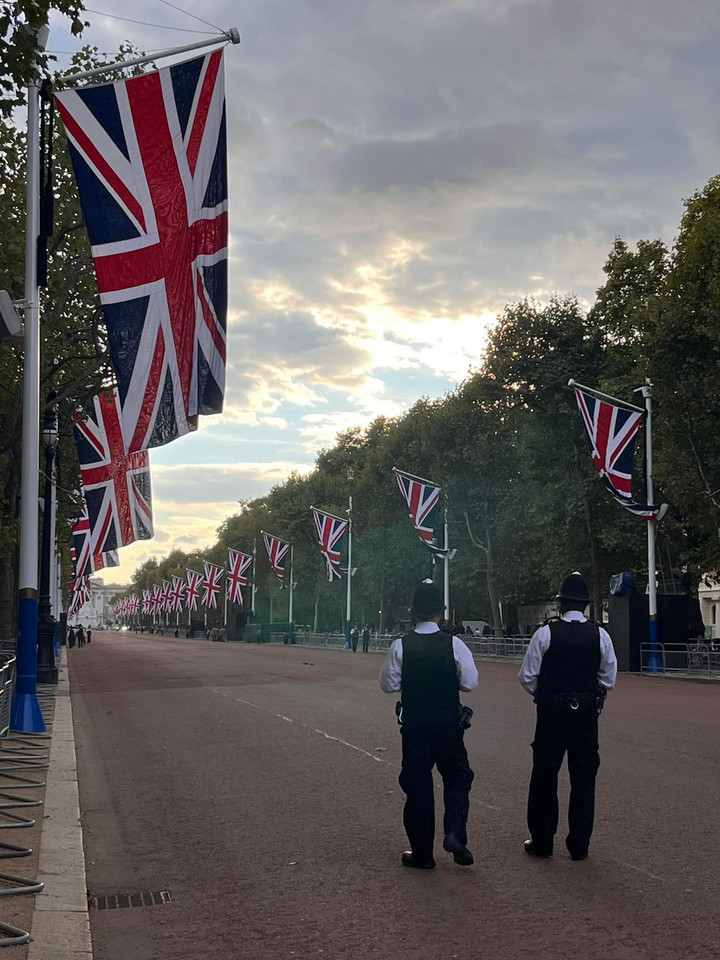 Ulice Londynu w dzień pogrzebu Elżbiety II