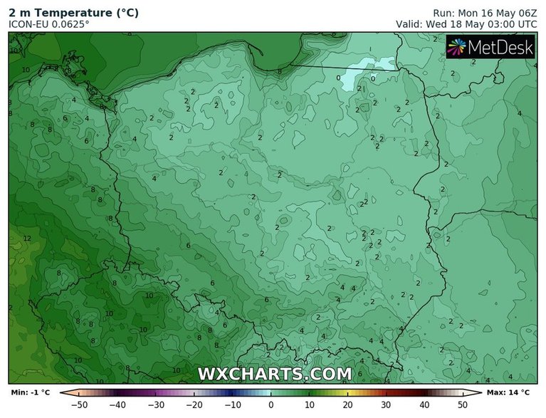 Noc w całej Polsce będzie zimna