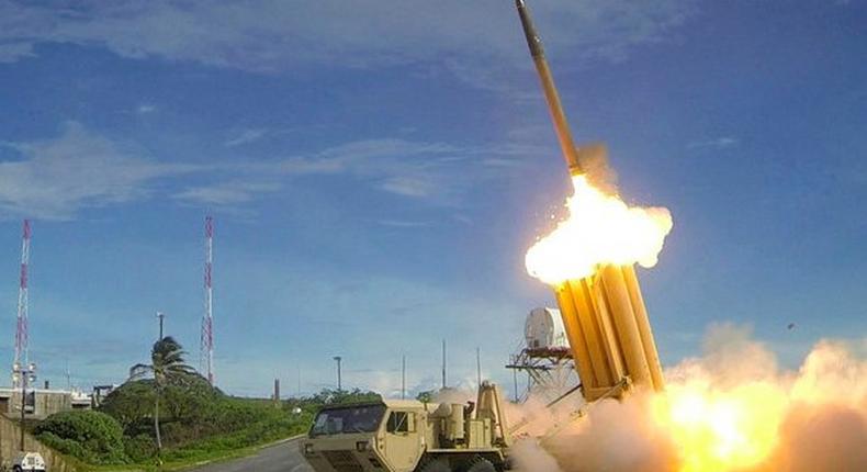 A Terminal High Altitude Area Defense interceptor launching during a successful intercept test.