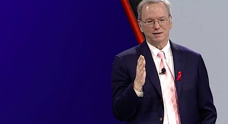 Eric Schmidt, executive chairman of Google's parent company Alphabet.