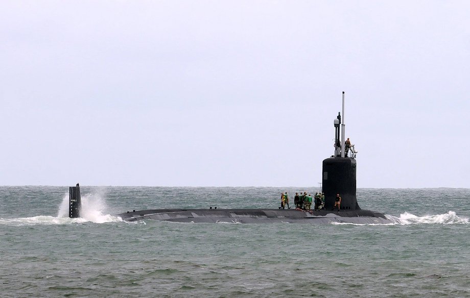 Okręt podwodny USS klasy Virginia.