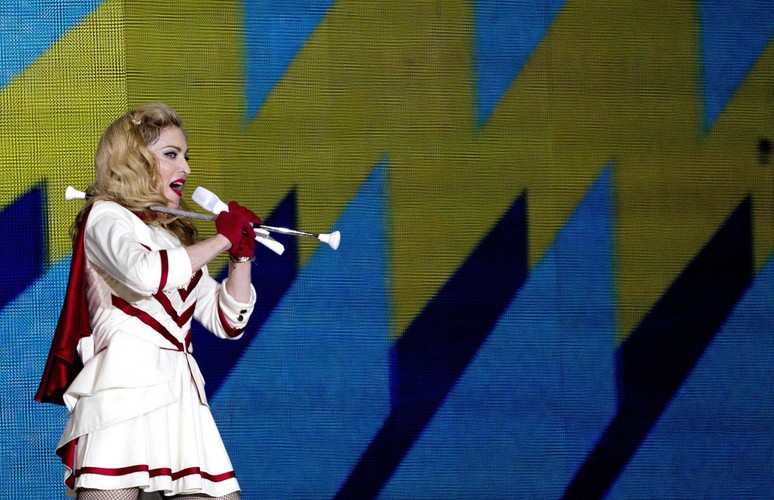 Madonna podczas koncertu w Rzymie