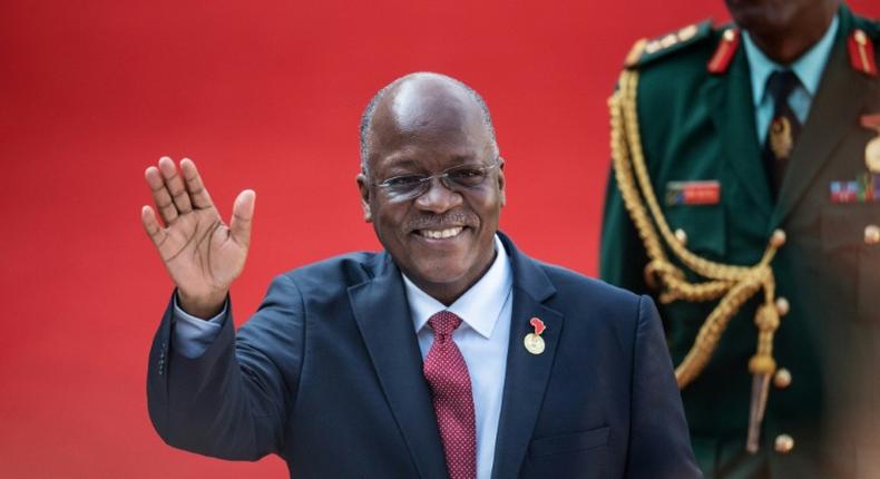 Coronavirus criticism: Magufuli, pictured in Pretoria last May at the inauguration of South African President Cyril Ramaphosa