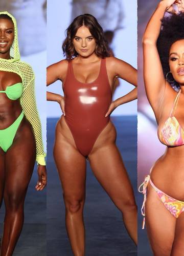 Różnorodne modelki na pokazie strojów kąpielowych w Miami | Ofeminin