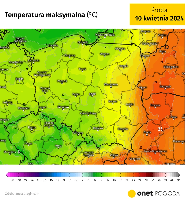 Kwietniowe lato definitywnie dobiegnie końca