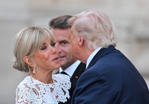 Brižit Makron, Emanuel Makron i Donald Tramp