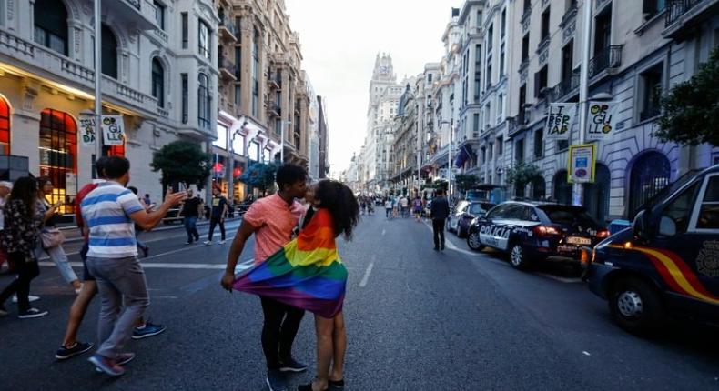 Authorities and organisers expect as many as two million people to attend the march of drag queens, scantily-clad men and other revellers in Madrid, a global reference for LGBT openness