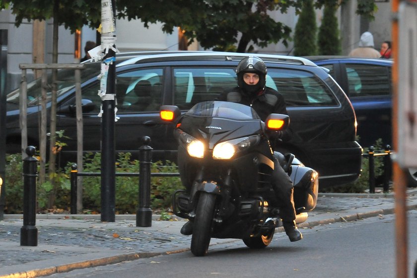 Hubert Urbański na motocyklu