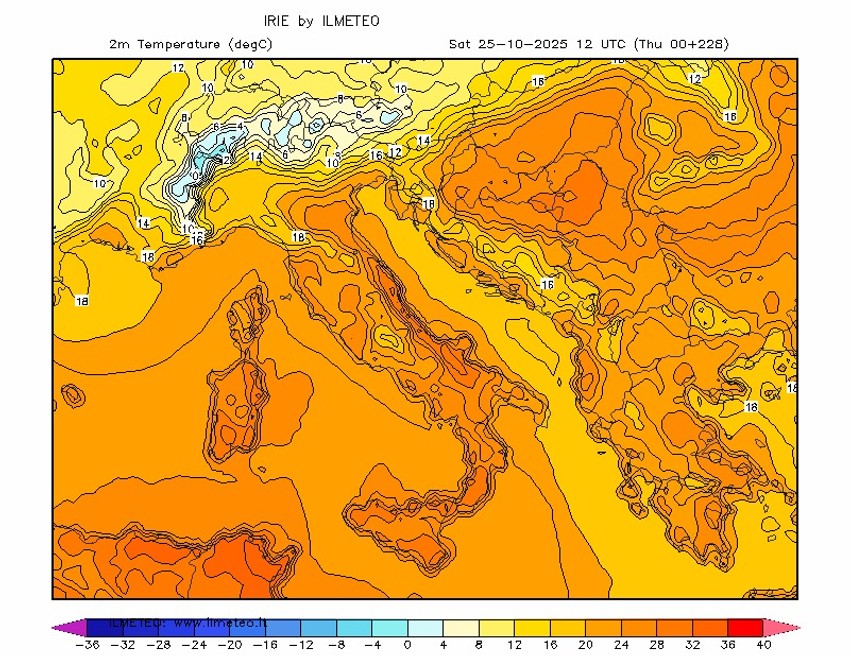 Mapa za 25. oktobar kada će biti znatno toplije