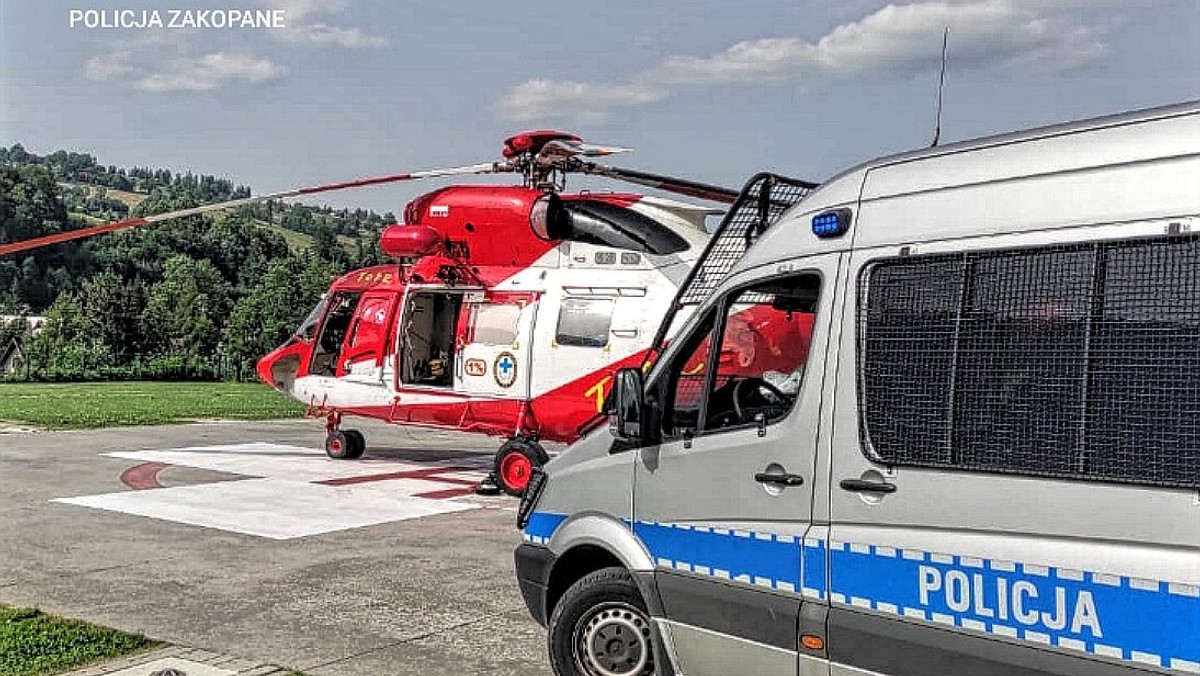 Tatry: TOPR zwiózł śmigłowcem ze szlaku pijanego i agresywnego turystę