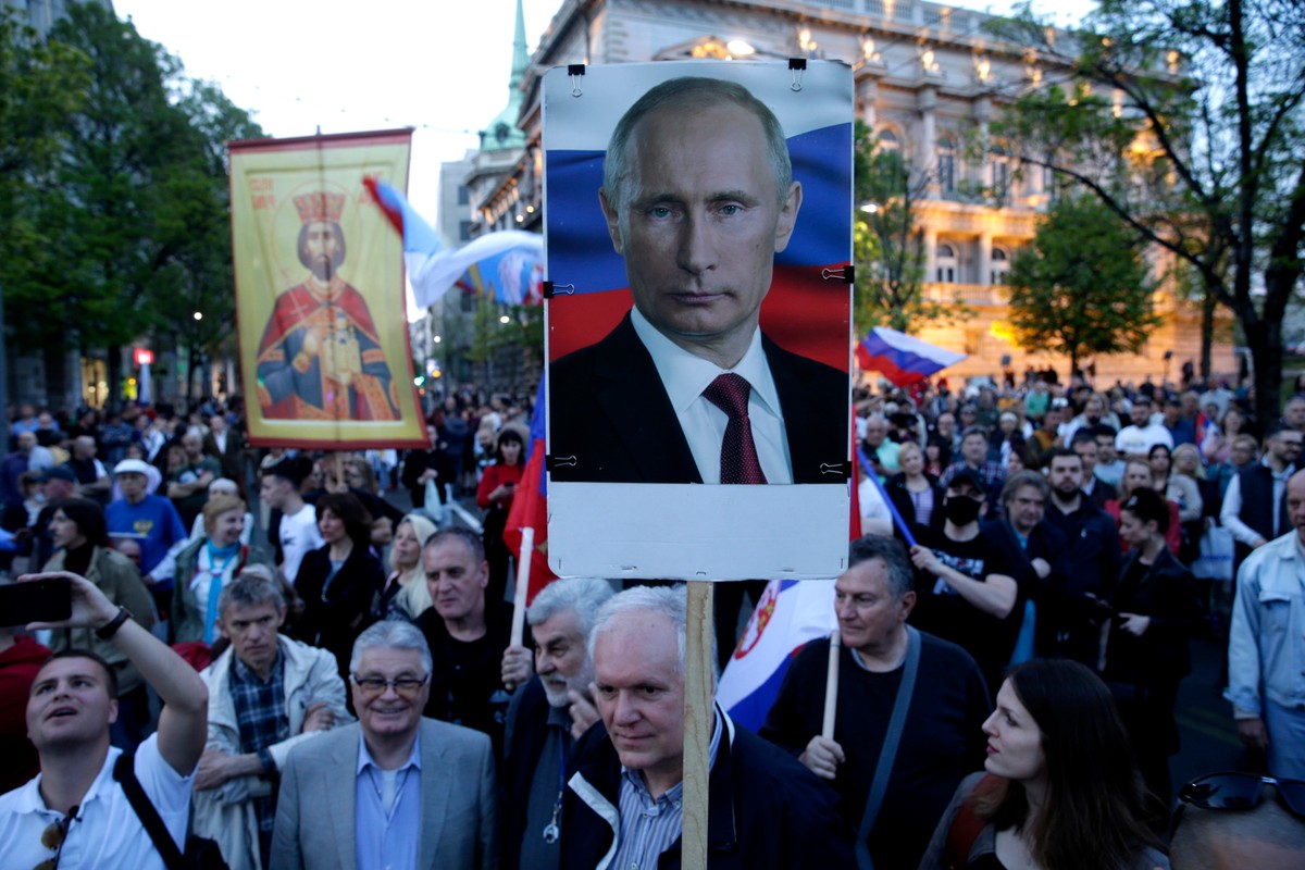 Demonstracja prorosyjska w Serbii