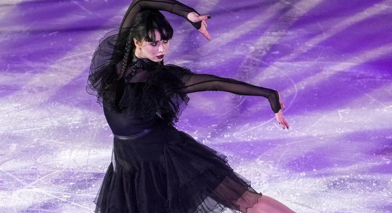 Kamila Valieva performs viral Wednesday dance at the Russian Figure Skating Championship.RIA Novosti