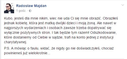 Facebook Radosław Majdan