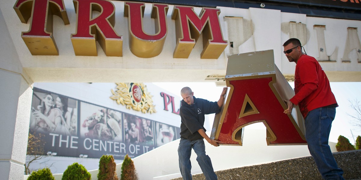 What remains of the Trump Plaza Casino, Atlantic City, New Jersey.