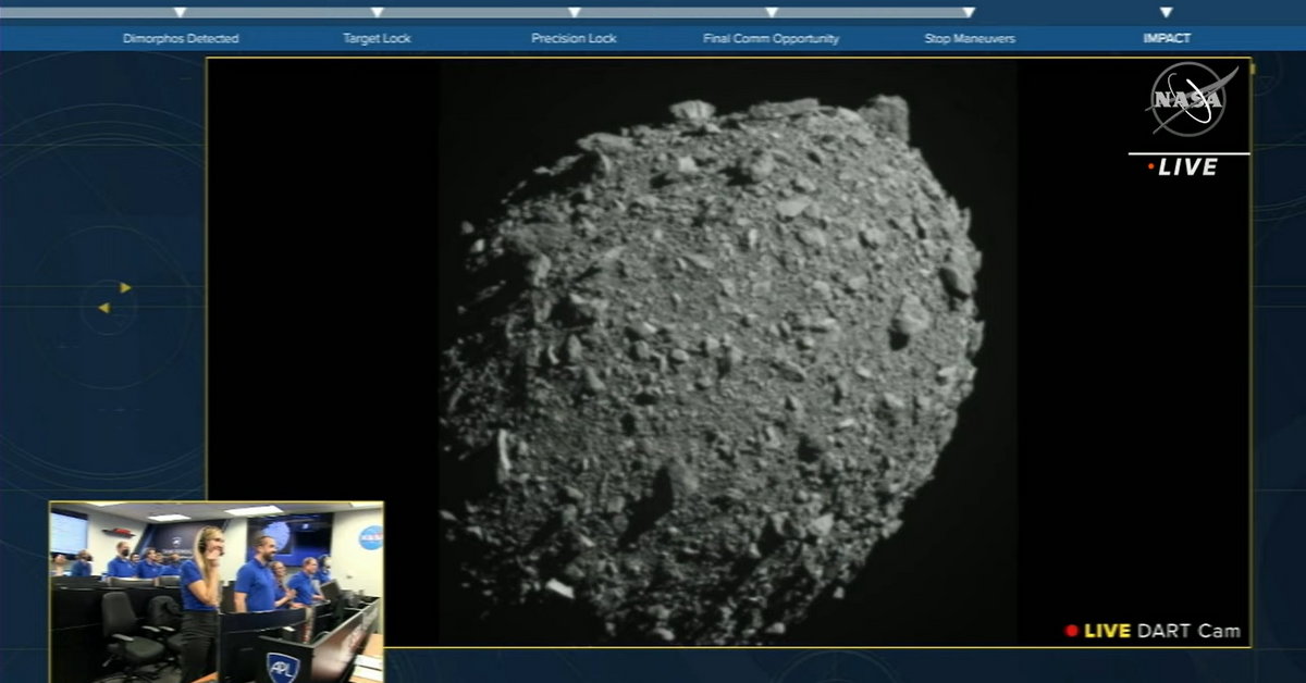 Historic NASA success.  A powerful impact from an asteroid