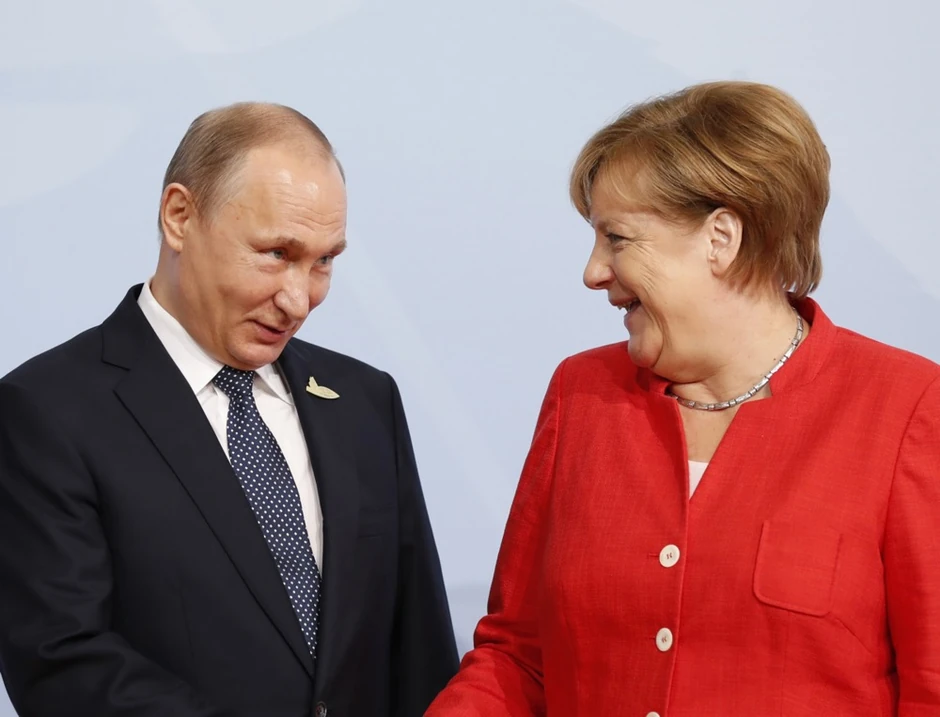 Vladimir Putin i Angela Merkel na samitu G20 u Hamburgu 7. jula 2017.