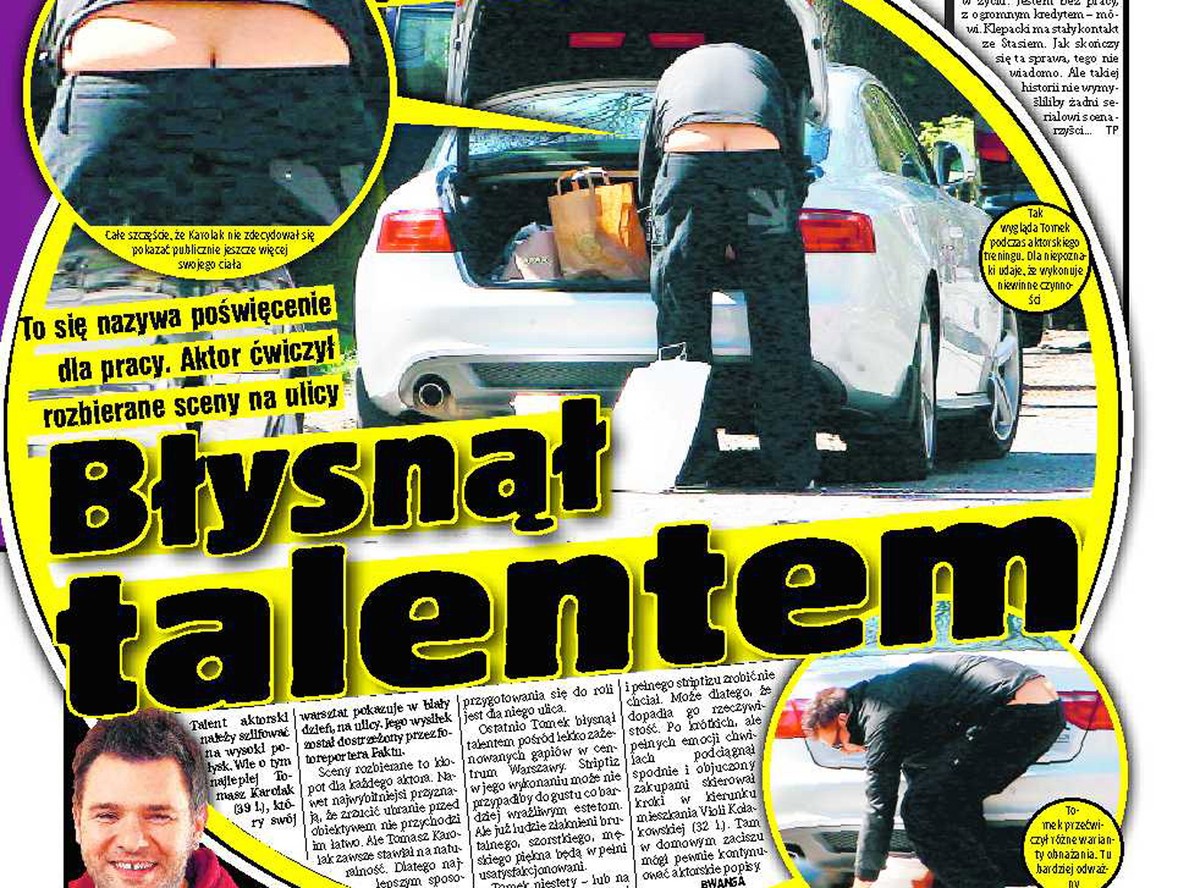 Karolak pokazał światu tyłek