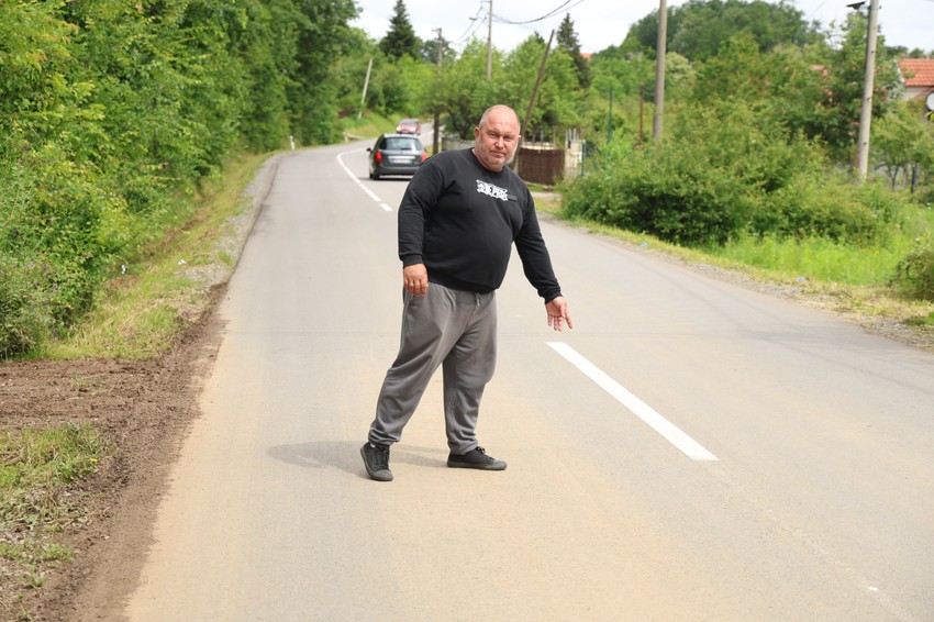 Dejan Simić na mestu nesreće