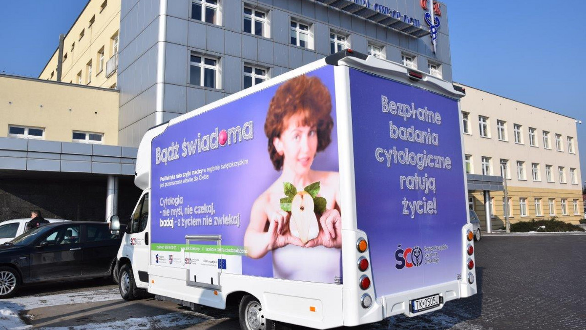 Cytobus, czyli mobilny gabinet położnej, w którym mieszkanki województwa świętokrzyskiego mogą wykonać badanie cytologiczne, zawita dziś do Pacanowa. A już jutro specjalistyczny pojazd Świętokrzyskiego Centrum Onkologii odwiedzi miejscowość Brus pod Jędrzejowem.