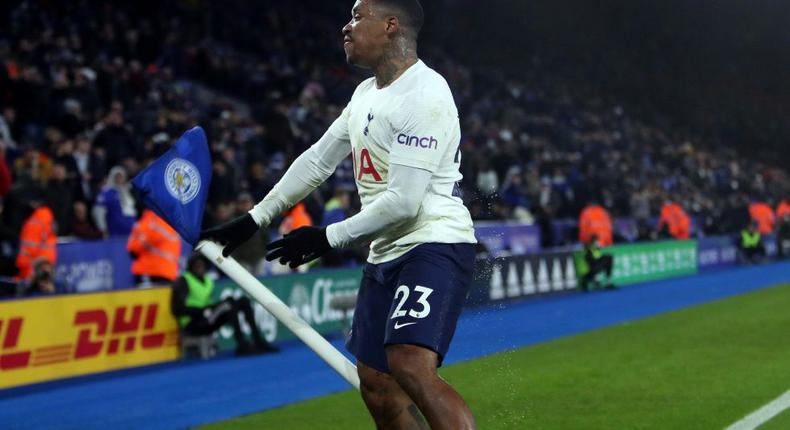 Steven Bergwijn scored two last-gasp goals in Tottenham's 3-2 win against Leicester Creator: Geoff Caddick