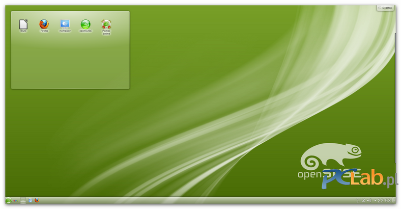Pulpit openSUSE 12.1 (kliknij, żeby powiększyć)
