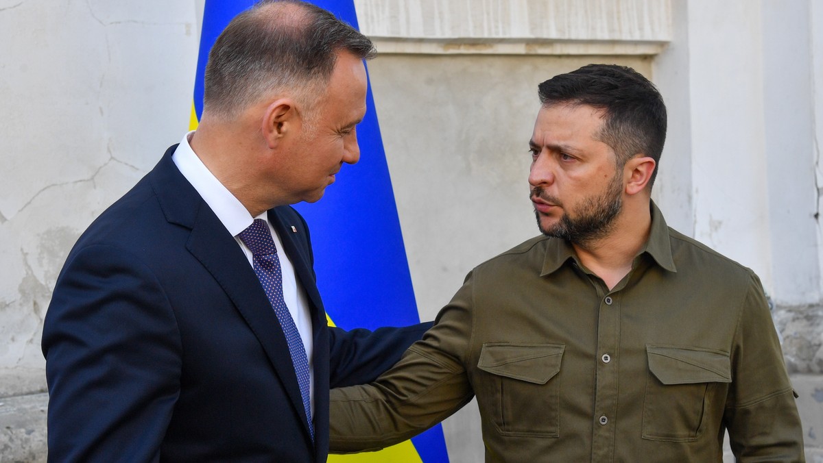 Andrzej Duda i Wołodymyr Zełenski, Łuck, 9 lipca 2023 r.