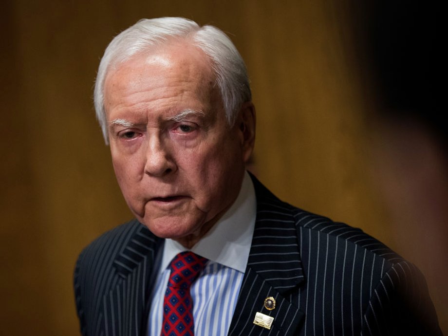 Orrin Hatch, chairman of the Senate Finance Committee.