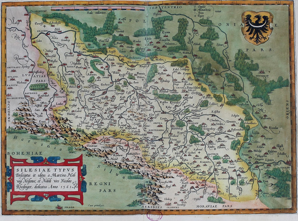 Mapa Śląska z 1570 roku