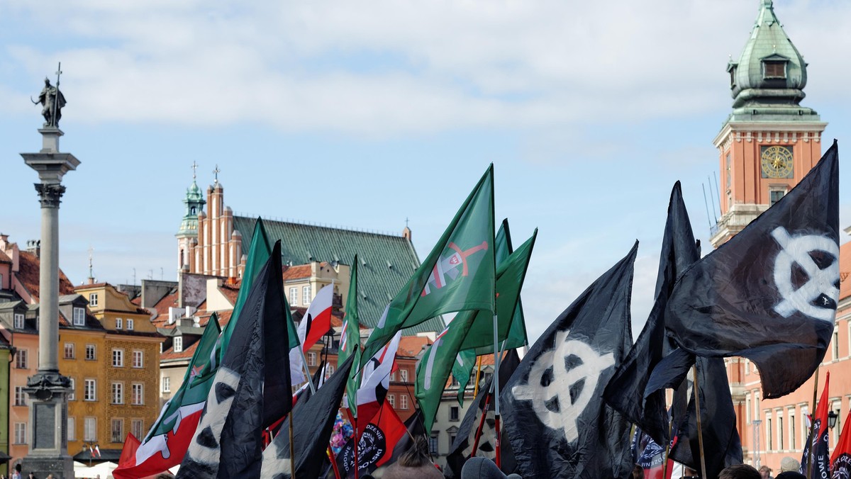 Nacjonaliści nacjonalizm krzyż celtycki skrajna prawica neofaszyści