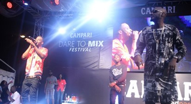 9ice and Tuface performing at the Campari Festival