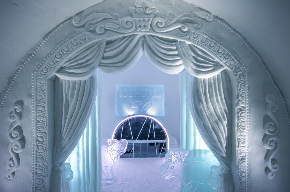 Lodowy hotel ICEHOTEL w Jukkasjärvi koło Kiruny (Szwecja)