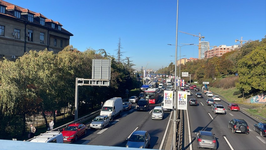 Gužva na moto-putu kod Autokomande