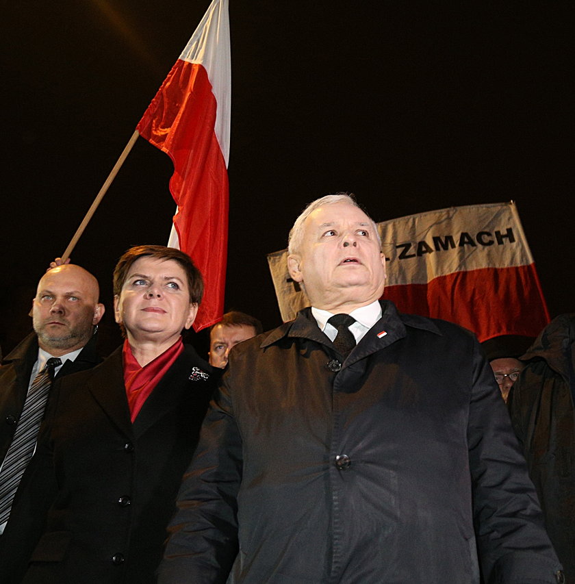 Jarosław Kaczyński i Beata Szydło w Krakowie w Święto Niepodległości