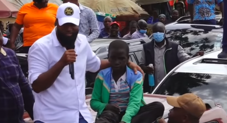 Vihiga boy Nesta Jacob Kavai demands and receives Sh10,000 from Mombasa Governor Hassan Joho 