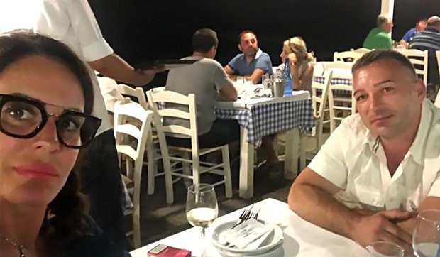 Milena Kačavenda sa bivšim mužem 