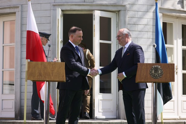 Andrzej Duda oraz prezydent Estonii Alar Karis