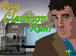 Prezenter Top Gear ucieka przed tirami