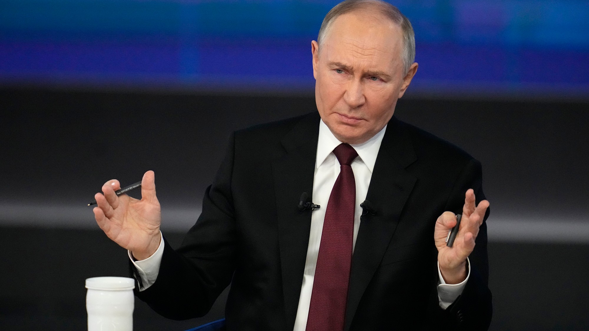 Výročná tlačová konferencia ruského prezidenta Vladimira Putina.