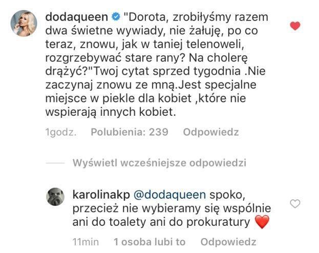 posty Dody i Karoliny Korwin Piotrowskiej