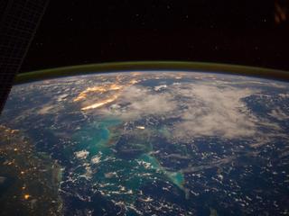 Morze Karaibskie widziane z satelity ziemia kula ziemska