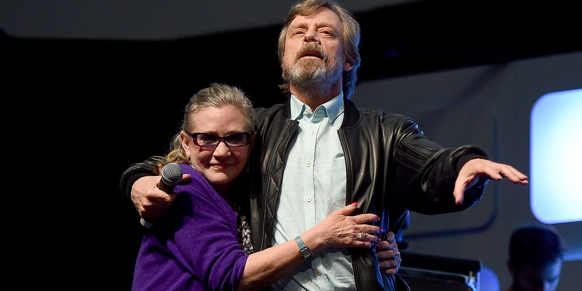 Carrie Fisher and Mark Hamill at Star Wars Celebration.