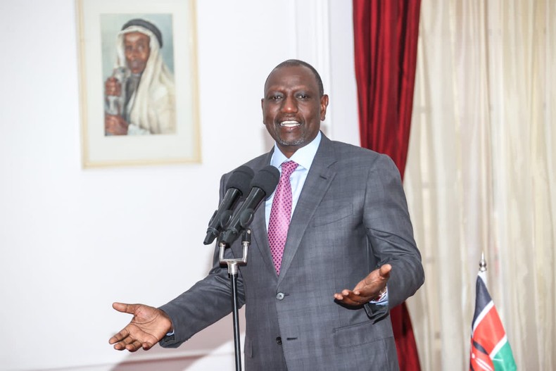President William Ruto addressing a delegation of Jubilee MPs at State House on Wednesday, February 8, 2023