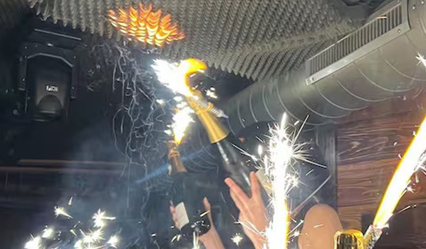 Požar u baru u Kran-Montani