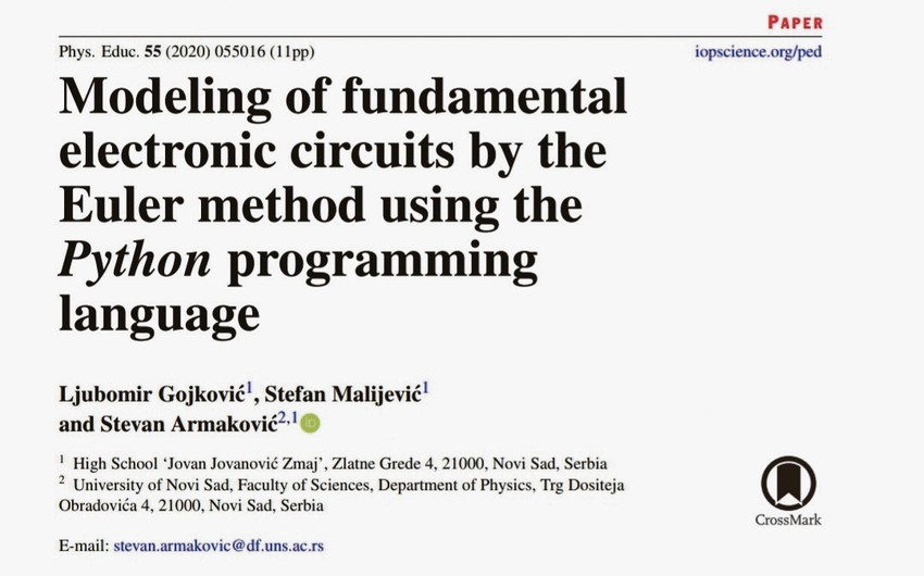 Srednjoškolci objavljeni u naučnom časopisu