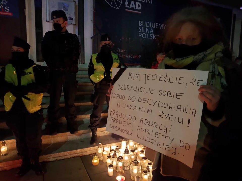 Protest pod hasłem "Ani jednej więcej" w Szczecinie.