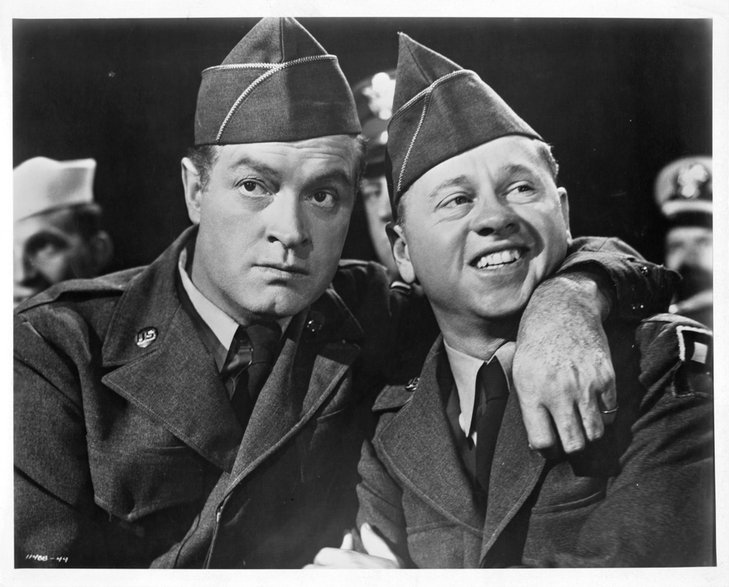 Mickey Rooney i Bob Hope w 1944 r.